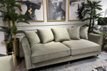 Диван Garda Decor Сорренто (Sorrento) 220 трехмест., велюр оливковый Colt1002-OLIV 220*101*88 см