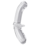 Прозрачный двусторонний стеклянный фаллоимитатор 19,5см Satisfyer Double Crystal 4045665