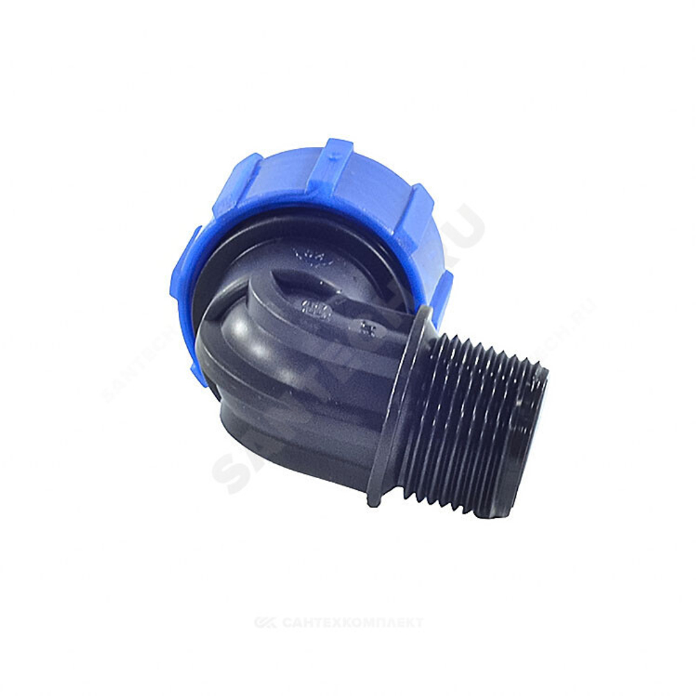 Отвод компрессионный ПЭ Дн 25х1/2"х90гр ВР Ру16 RTP (РосТурПласт) 11540