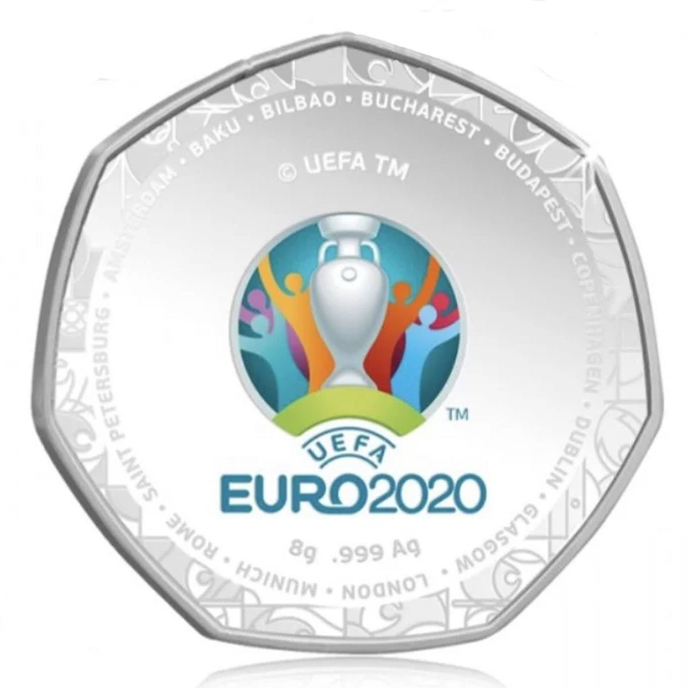 1 доллар 2021 UEFA EURO 2020 Цветные Соломоновы о-ва  СЕРЕБРО