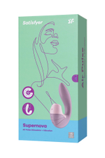 Вибратор Satisfyer Supernova с вакуум-волновым стимулятором розовый 16,9 см