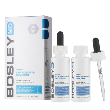 Усилитель роста волос для мужчин 5% /For Men Hair Regrowth Treatment 5% Dropper Bosley MD, 2*60 мл