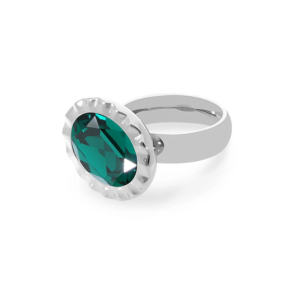 Кольцо Qudo TIVOLA UNICA big (S/P) Emerald 58 686937 размер 18,5