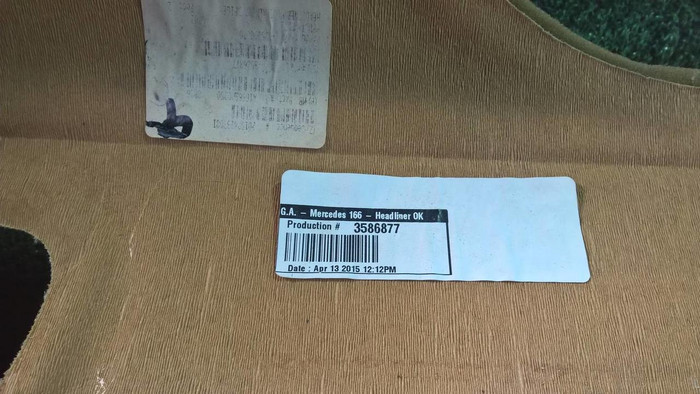 Обшивка потолка Mercedes M W166 (2011-2015)