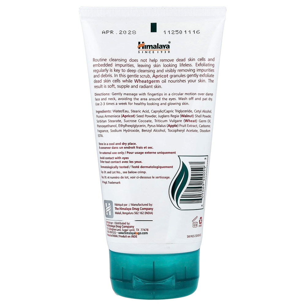 Himalaya, Нежный отшелушивающий абрикосовый скраб, для всех типов кожи, 150 мл (5,07 жидк. унц.)