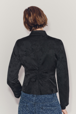 ZARA КУРТКА ЖАККАРДОВАЯ С ЗАСТЕЖКАМИ-КЛЕВАНТ — ZW COLLECTION, ЧЕРНЫЙ