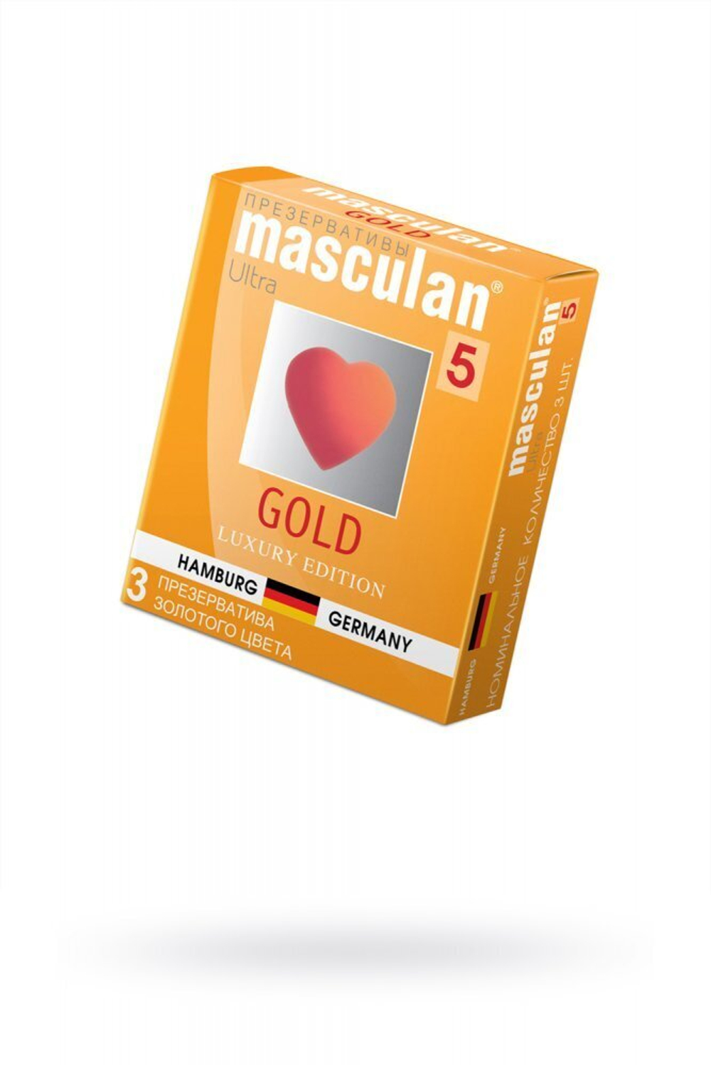 Презервативы Masculan 5 Ultra золотого цвета 3 шт