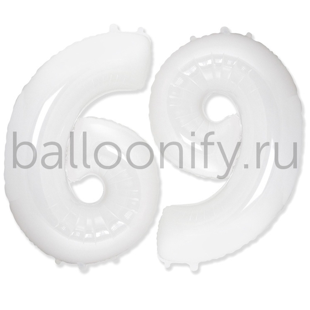 Шар ЦИФРА 6/9 White 40" 102 см