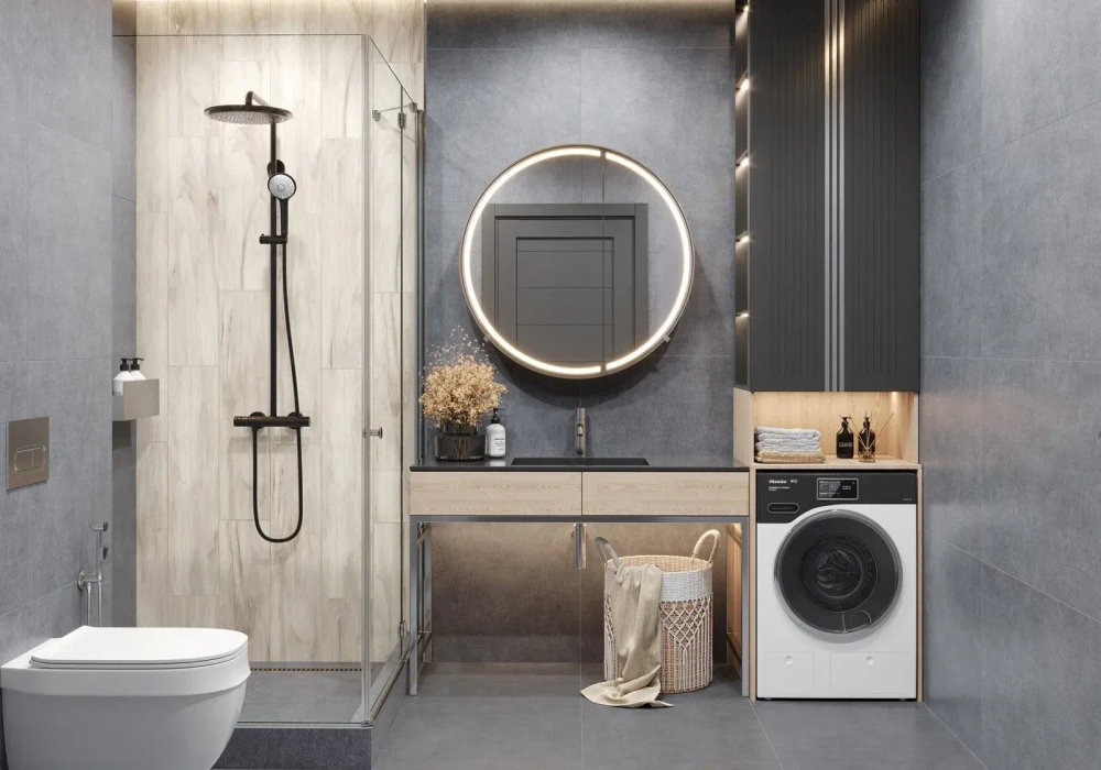 Керамогранит Alma Ceramica GFU60120BLN04R Berlin 60x120 кремовый глазурованный матовый под бетон
