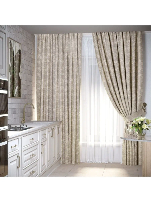 Комплект штор Канвас с тиснением Мона 1,5м*2,5м