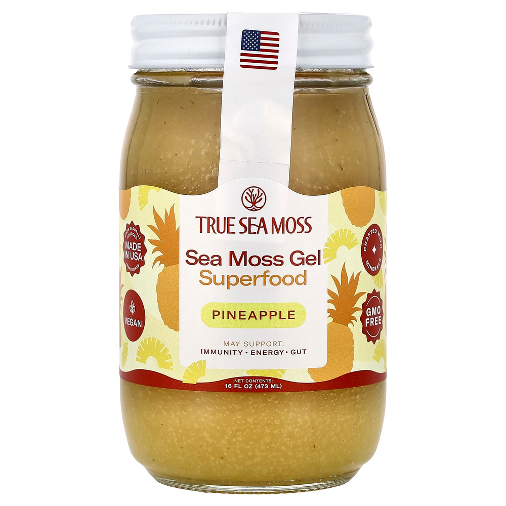 True Sea Moss, гель с суперфудами из морского мха, ананас, 473 мл (16 жидк. унций)