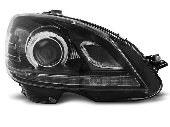 Передние фары Mercedes С W204 daylight black
