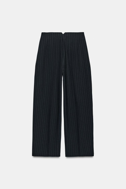 ZARA БРЮКИ BARREL С ВЫСОКОЙ ПОСАДКОЙ, ПОЛОСКИ