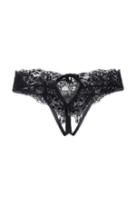 Эротические трусики Erolanta Lingerie Collection с декоративным вырезом сзади, черные 42-44