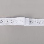 Кружево шитьё п/э+х/б 35 мм / 9±0.2 метров, Турция, белый, Gamma GYEM-3501