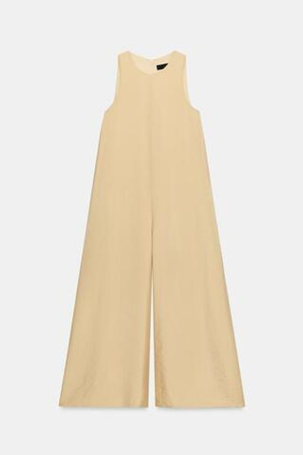 ZARA ЛЕГКИЙ КОМБИНЕЗОН, СОЛОМЕННЫЙ