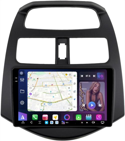 Магнитола для Chevrolet Spark M300 2009-2025+, Ravon R2 - FarCar S500-TS20 монитор 9.5" 2K QLED на Android 13, Быстрейшая, CarPlay, 4G SIM-слот
