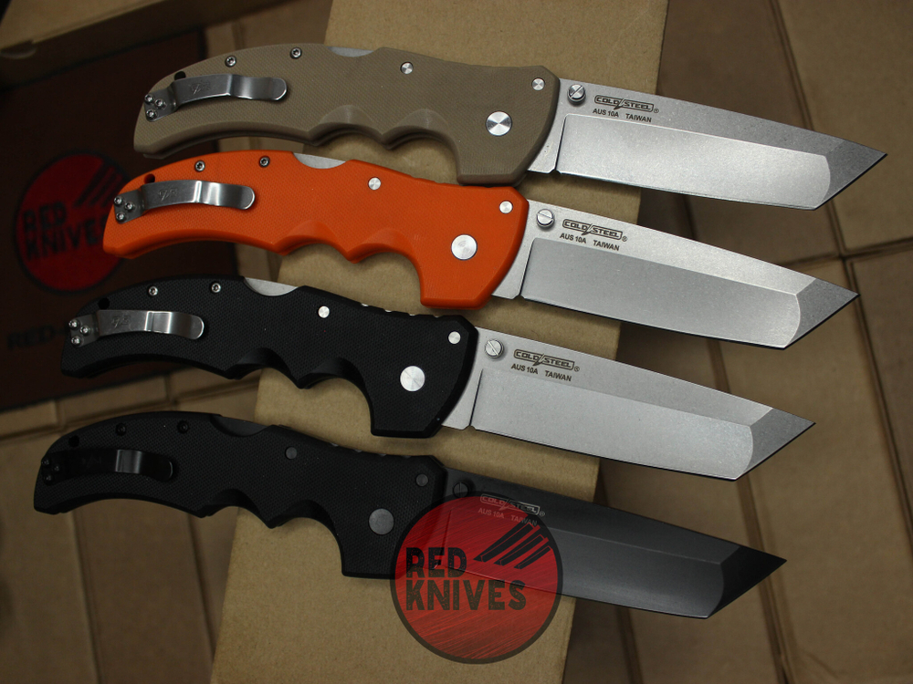Нож Cold Steel Recon 1 TANTO G10 (V2025) - песочная рук., стоунвош клинок