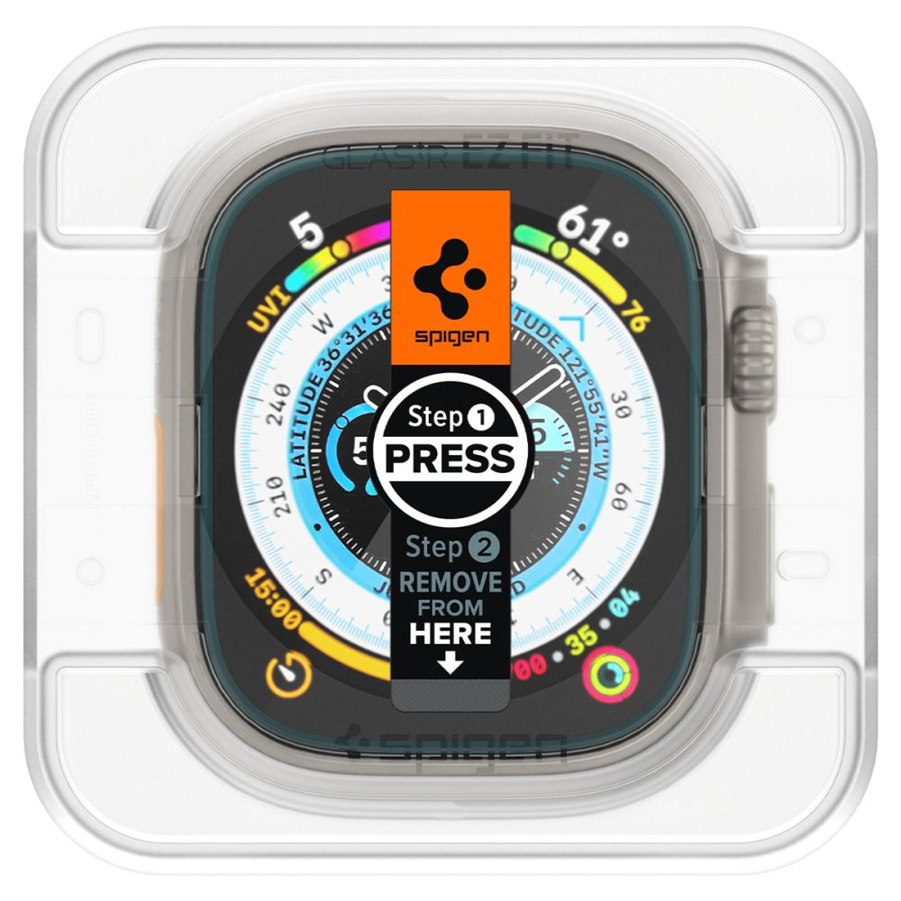 Стекло Spigen GLAS.TR ”EZ FIT” 2-PACK APPLE WATCH ULTRA (49 MM) CLEAR