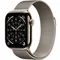 Часы Apple Watch Series 11, 46 мм, титан золотого цвета, миланский сетчатый браслет