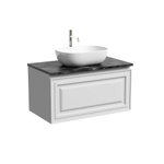 Тумба подвесная Sancos Very, Bianco 790х445х406, под столешницу без отверстия под смеситель, цвет Black Sky, арт. VR80W