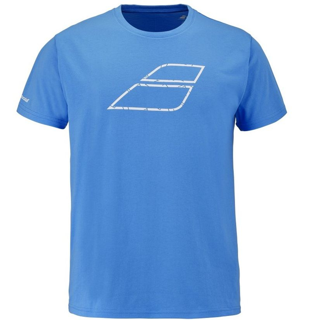 Детская теннисная футболка Babolat Exercise Cotton - malibu blue