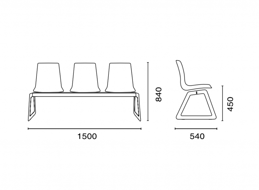 Система с тремя сиденьями Papatya X-Treme Bench