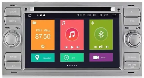 Магнитола для Ford Transit 6, C-Max, Kuga 1, Fusion и пр. (серебро)- Kuberg MKD-7031S-S10 Android 12, Быстрая, CarPlay, SIM-слот