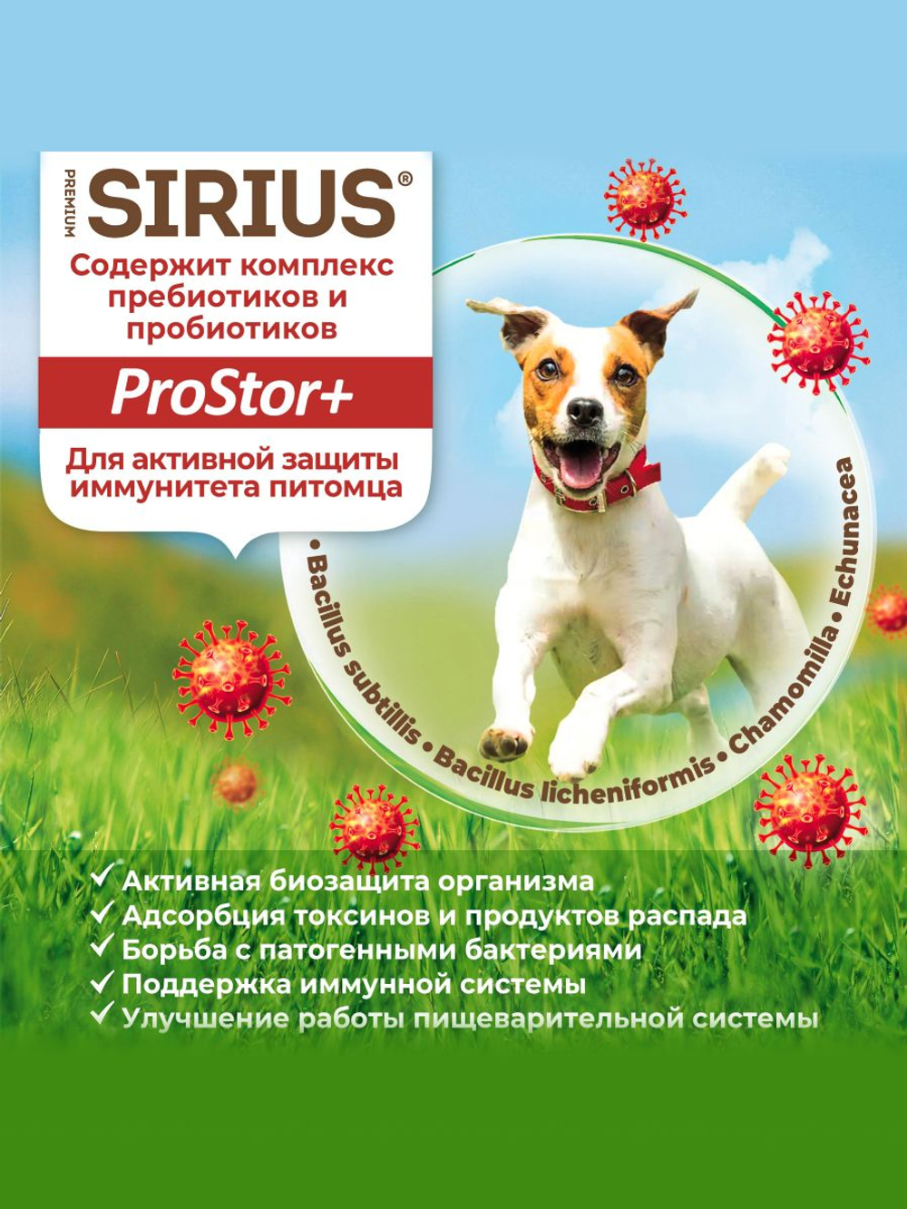 Сухой корм Sirius для взрослых собак с ягненком и рисом, 2 кг.