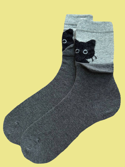Носки р.35-40 "Cats" Серые