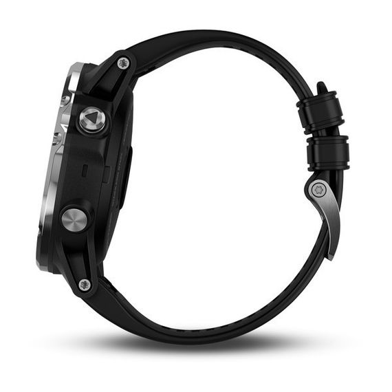 Умные часы - дайвинг компьютер Garmin Descent Mk1 Sapphire серебристые с черным силиконовым ремешком