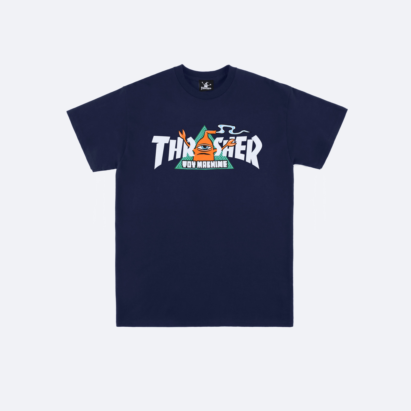 Футболка Thrasher x Toy Machine Vortex T-Shirt (navy) артикул: - купить в магазине Дайс