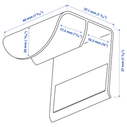 IKEA DRAGSMARK (ИКЕА ДРАГСМАРК) — Обжимная ручка, белая, 40 мм, фото 5
