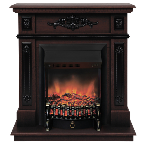 Каминокомплект Real Flame Lilian DN с очагом Fobos Lux Black (без пульта)