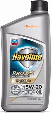 HAVOLINE PRO DS FULL SYNTHETIC 5W-20 моторное масло для бензиновых двигателей Chevron (1 литр)