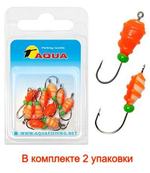 Мормышка фосфорная №07 P, 2 упк по 10 шт 0,14g