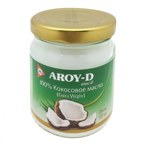 Кокосовое масло холодного отжима (coconut oil) Aroy-D | Арой-Ди 180 мл