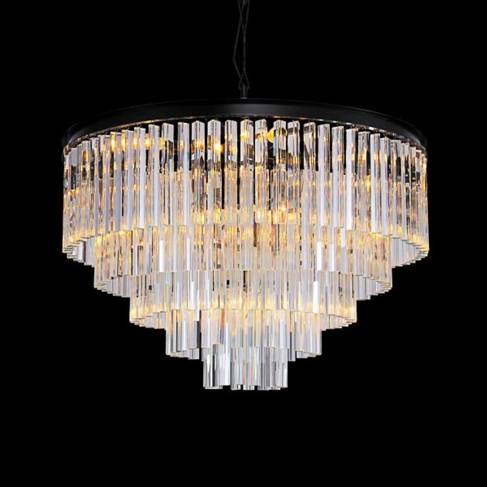 Люстра Odeon 10A black/clear