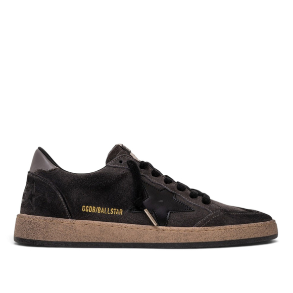 Men’s Ball Star in Dark Gray Suede with Black Leather Star