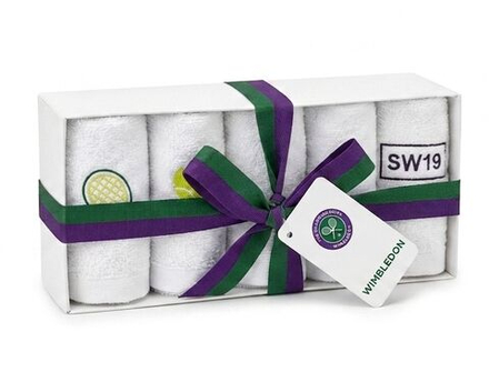 Теннисное полотенце Wimbledon Themed Face Towel Set 5P — белый
