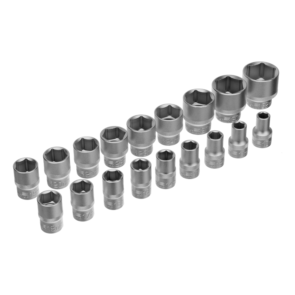 Набор торцевых головок с трещоткой 1/2", 24 предмета Stels