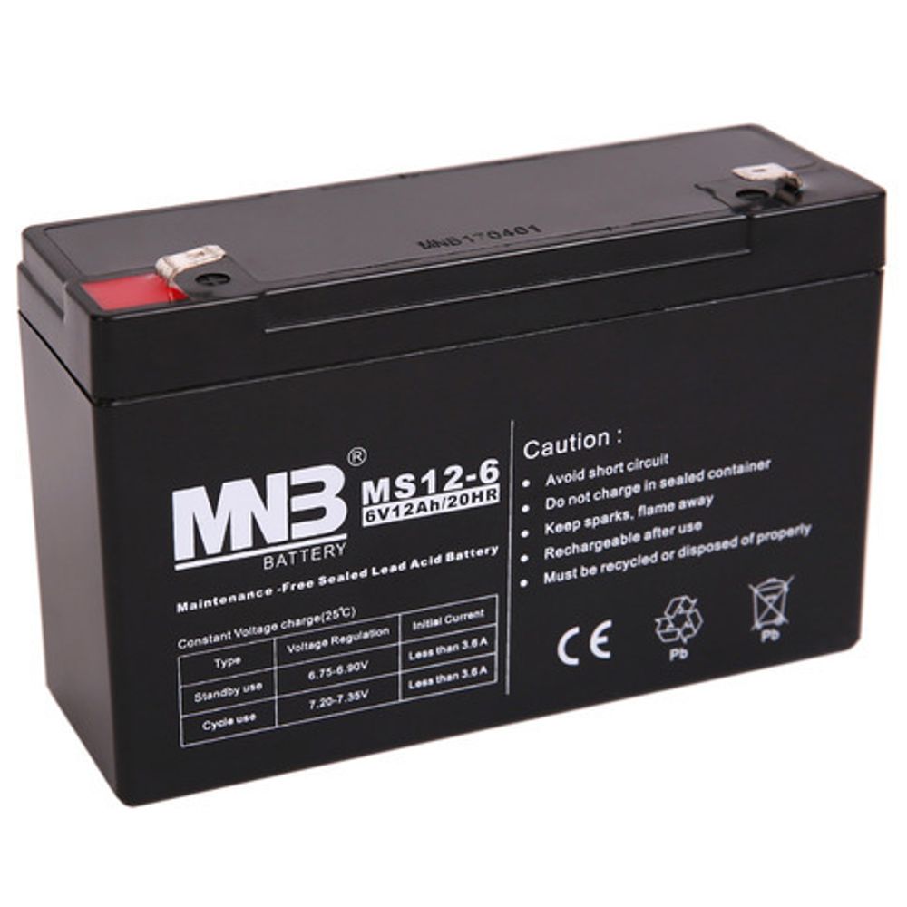 Аккумулятор MNB MS12-6 - AGM ( 6В / 12Ач )