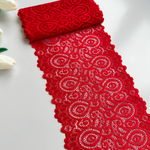 Широкое кружево эластичное 18см, Красный (lace/magn/180)