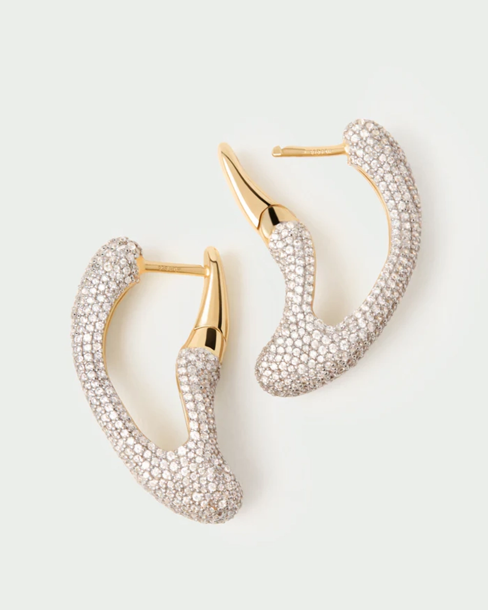 Серьги Pav Sense Hoops серебро 925 пробы покрытое золотом