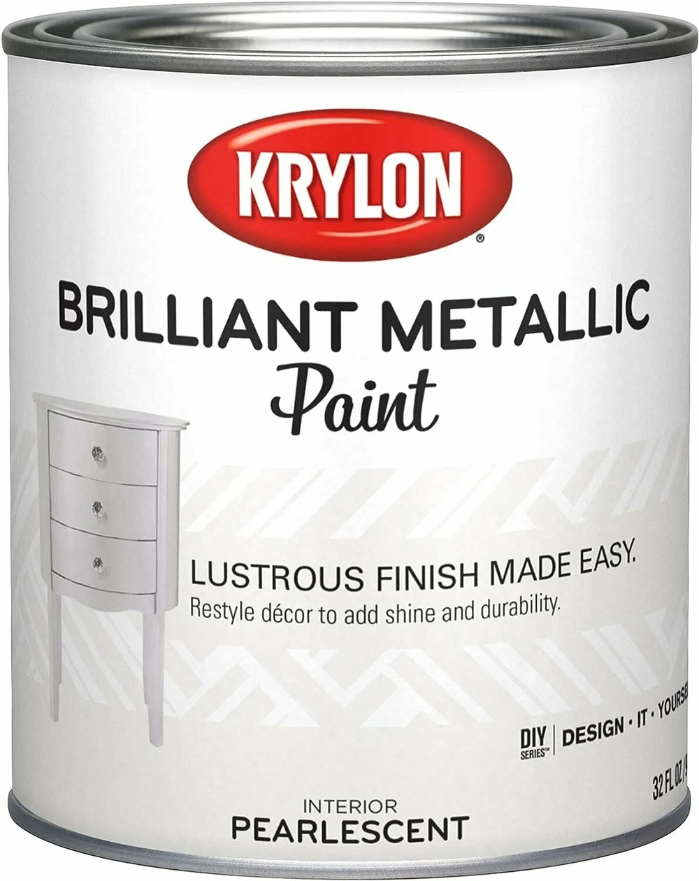 Краска Krylon Glitter Finish декоративное прозрачное покрытие с глиттером, золото /серебро / перламутр 0,946л