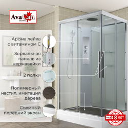 Душевая кабина AvaCan (АваКан) K2810 с низким поддоном, 100х80х220