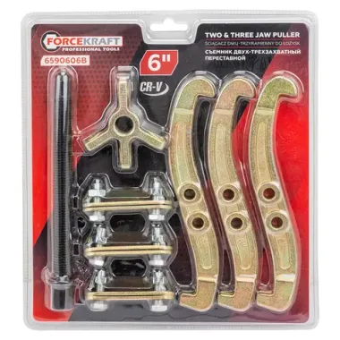 Съемник двух-трехзахватный переставной 6'' FORCEKRAFT FK-6590606B
