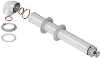 ROMMER RCA-6010-241220 Комплект дымохода АНТИЛЕД 60/100 - 1220мм (Bosch, Buderus, Navien S/C/E, Baxi