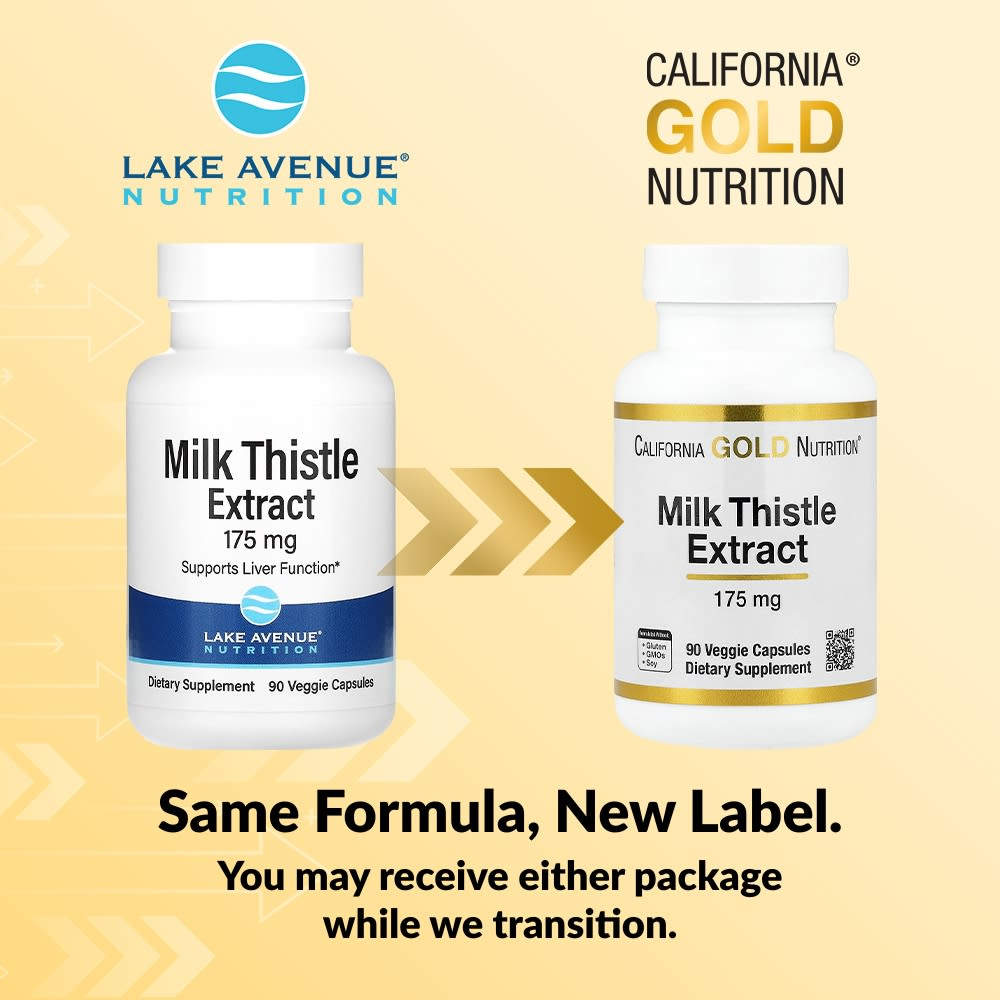 California Gold Nutrition, экстракт расторопши, 175 мг, 90 растительных капсул