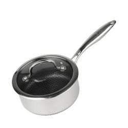 Сотейник 2,7 л с крышкой 20/18,5*14,5 см New Kitchen Honeycombs нерж. с антиприг. покр. ИНДУКЦИЯ
